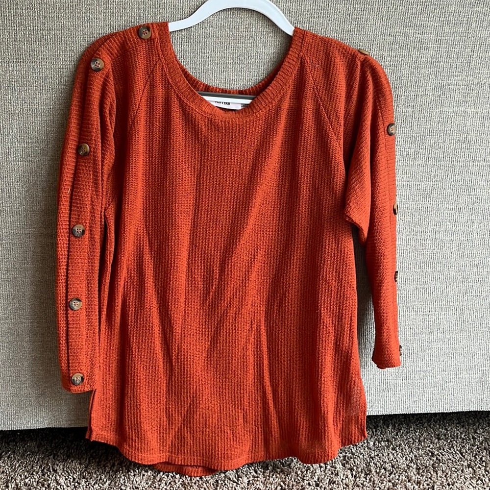 Orange Knit Sweater Women’s S